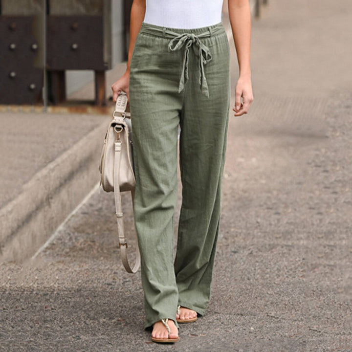 Pantalons en lin élégants pour femmes de style florentin