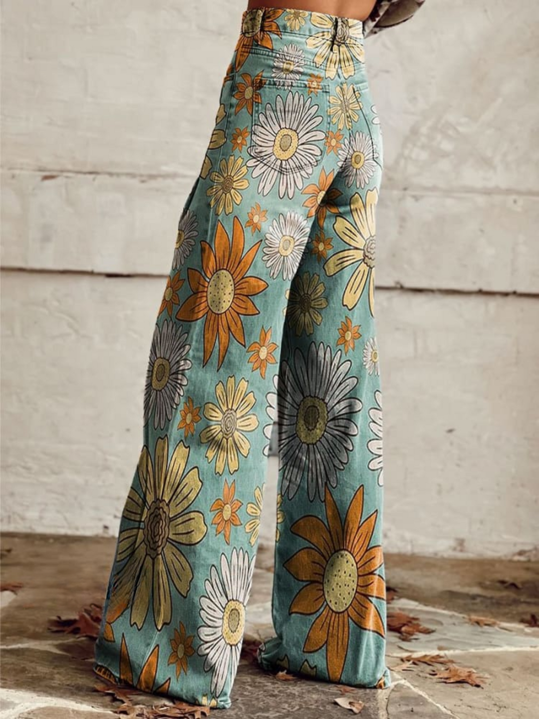 Mia™ - Weite Vintage-Blumen-Hosen