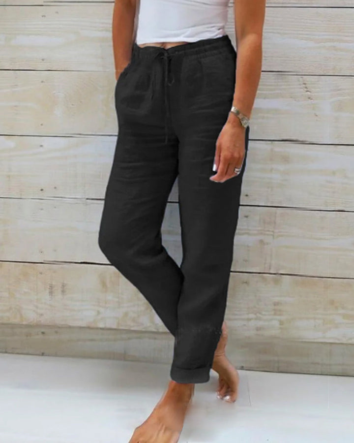 Evelien | Pantalons en lin élastiques confortables et stylés