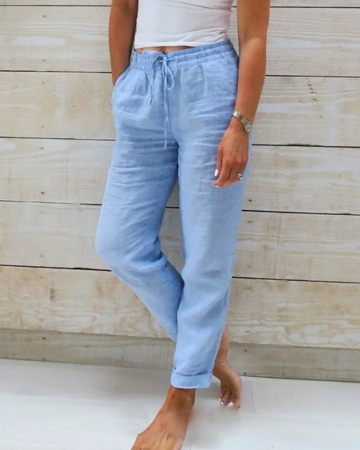 Evelien | Pantalons en lin élastiques confortables et stylés