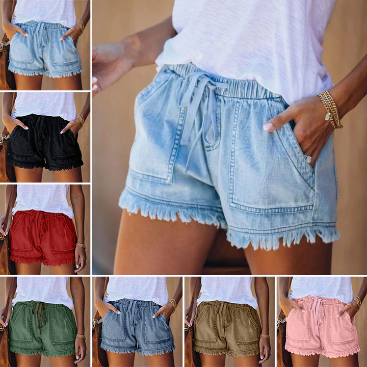 Liza - Elegante Denim-Shorts mit hoher Taille für den Sommer für Frauen