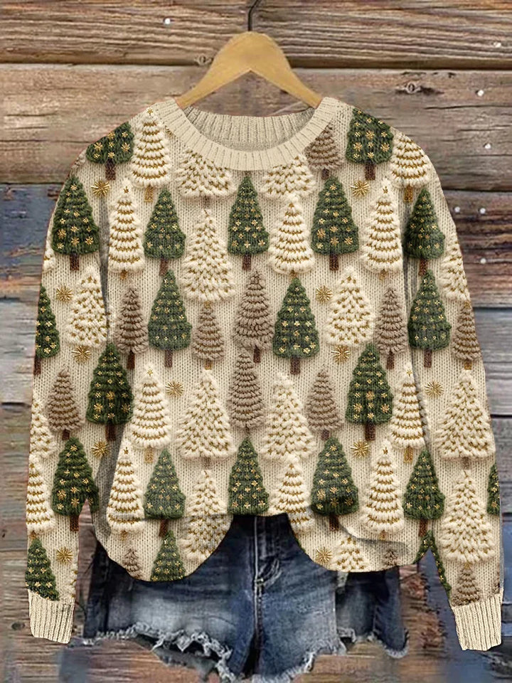 Céline™ - Weihnachts-Pullover mit Weihnachtsbäumen