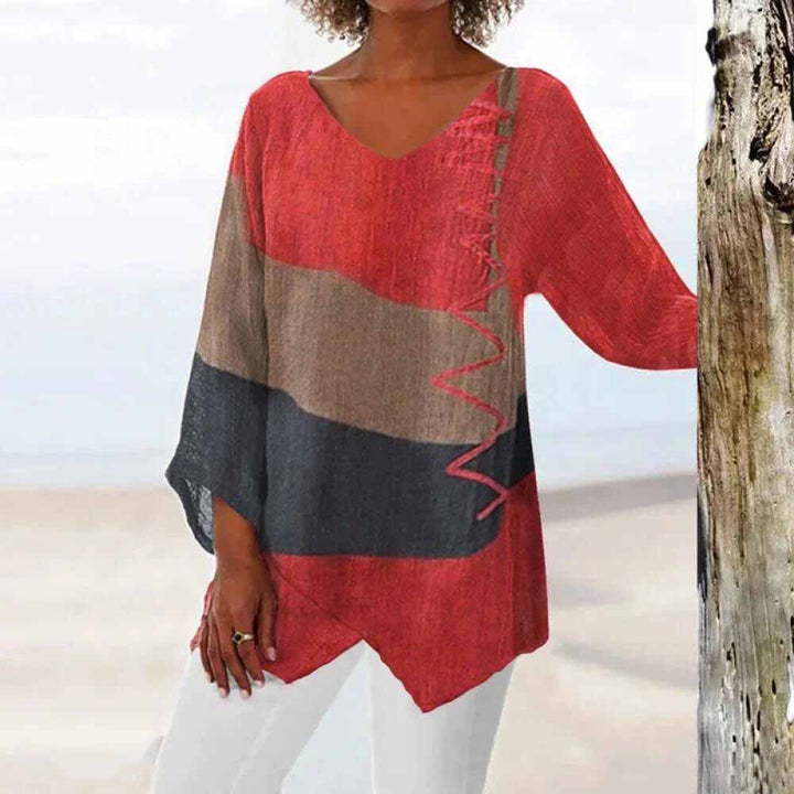 ELADIE - Chemise élégante tricolore pour un look raffiné