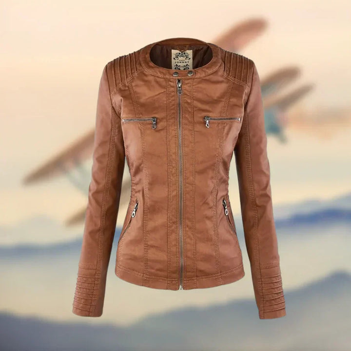 Amélie™ - Premium Leather Jacket with Hood