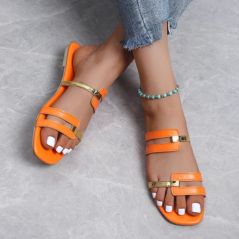 Wilma - Fashionable flat summer slippers for women