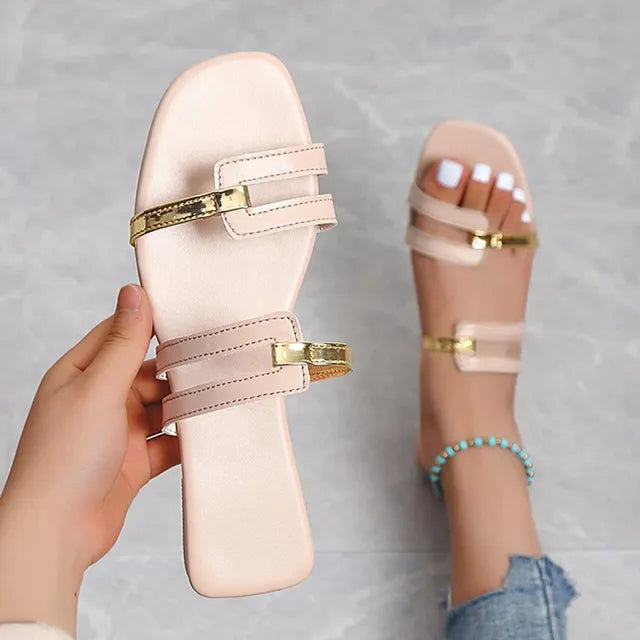 Wilma - Fashionable flat summer slippers for women