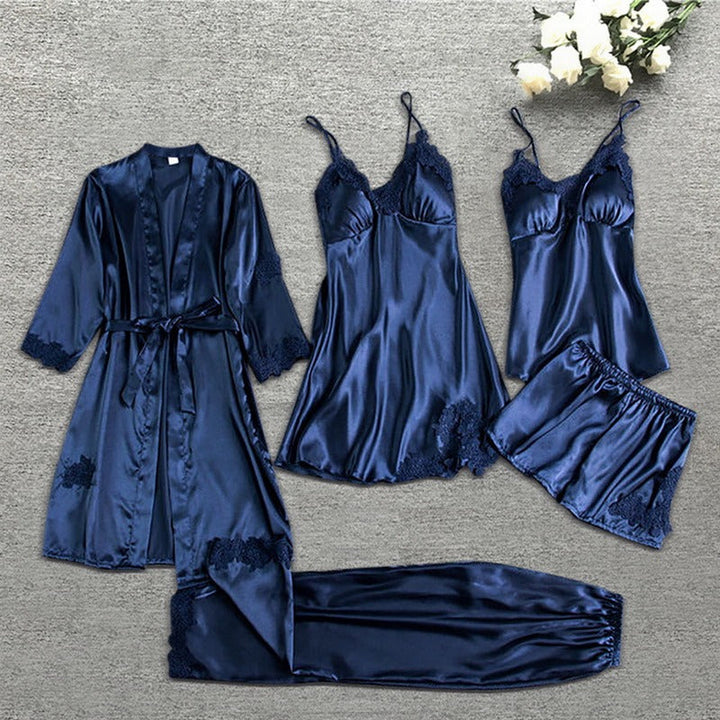 Iris - Elegantes Satin-Pyjama-Set für luxuriöse Damen