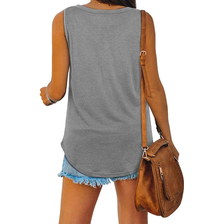 Michelle - Elegant Jersey Tank Top with V-Neck for Women