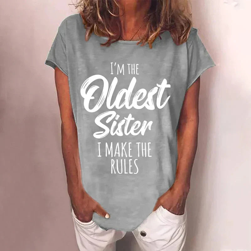 Myra - T-shirt d'été stylé et confortable avec imprimé unique pour femmes