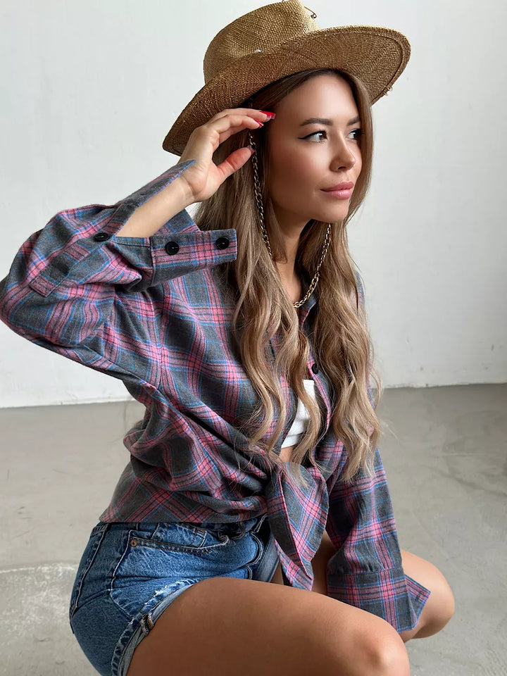 Carrie | Chemise en flanelle à carreaux élégante pour un look raffiné