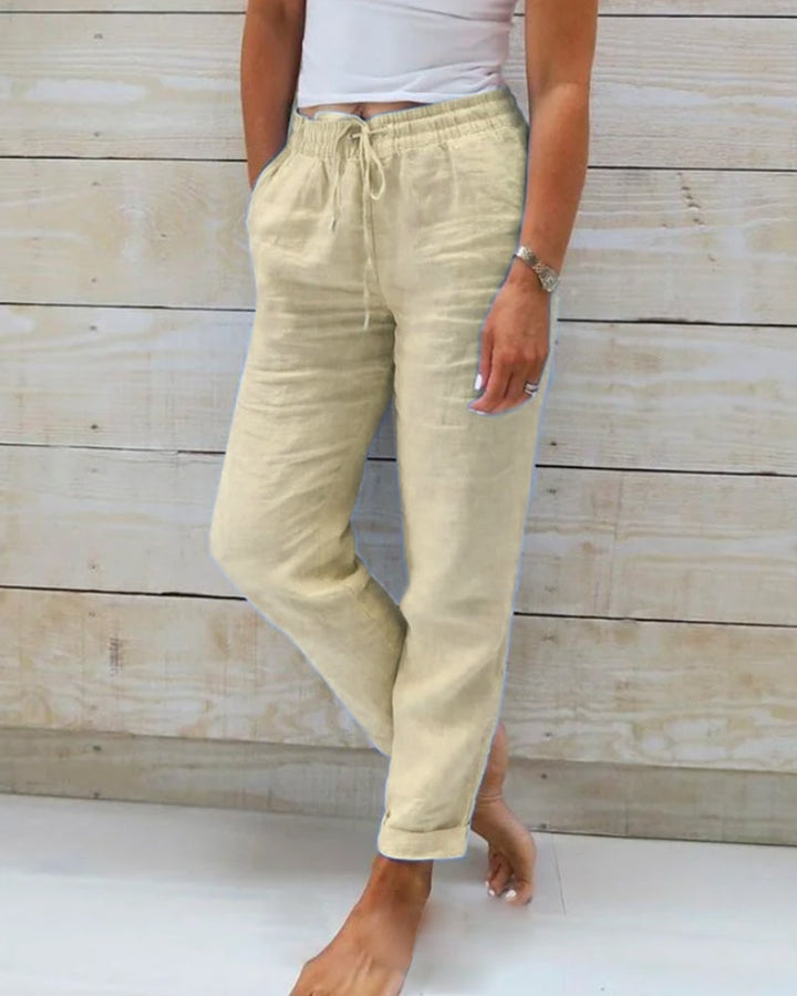 Evelien | Pantalons en lin élastiques confortables et stylés