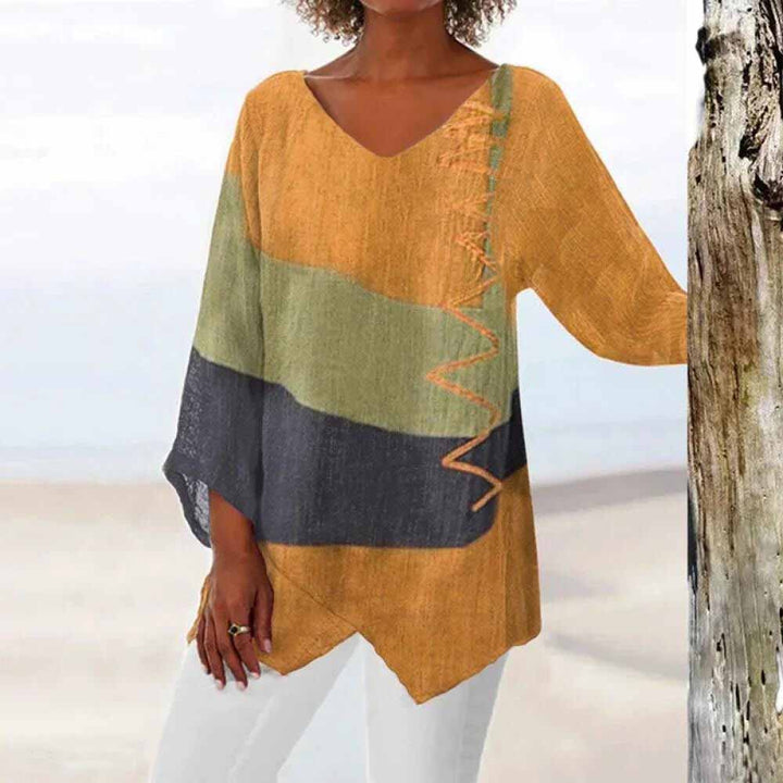 ELADIE - Chemise élégante tricolore pour un look raffiné