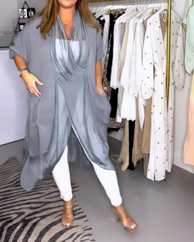 Talitha - Elegant and Comfortable Silk V-Neck Top for Women