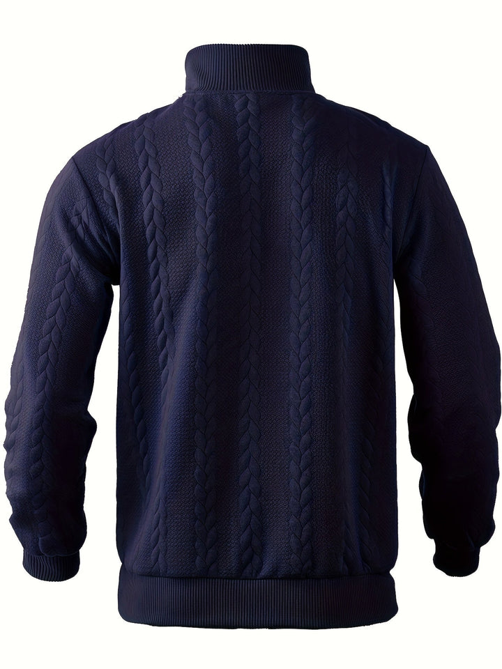 Alain™ - Vintage Herren-Pullover mit Reißverschluss aus Kaschmir