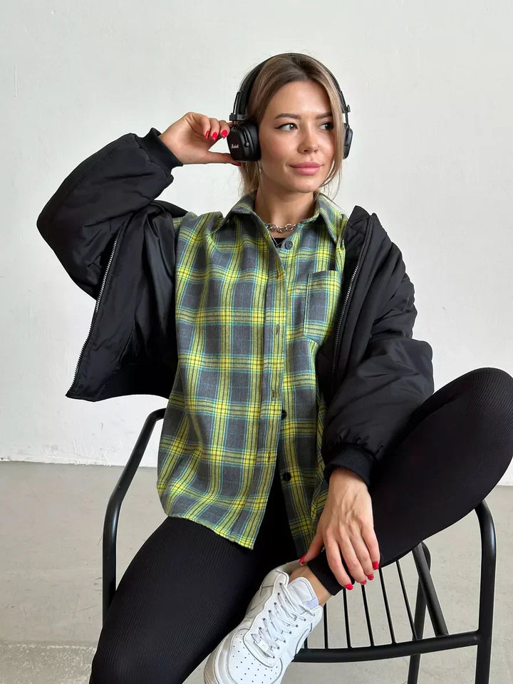 Carrie | Chemise en flanelle à carreaux élégante pour un look raffiné