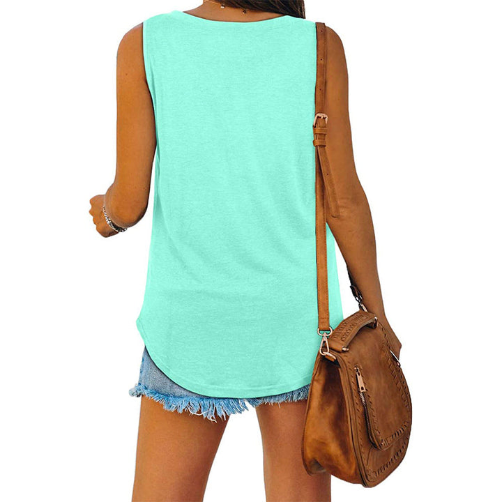 Michelle - Elegant Jersey Tank Top with V-Neck for Women