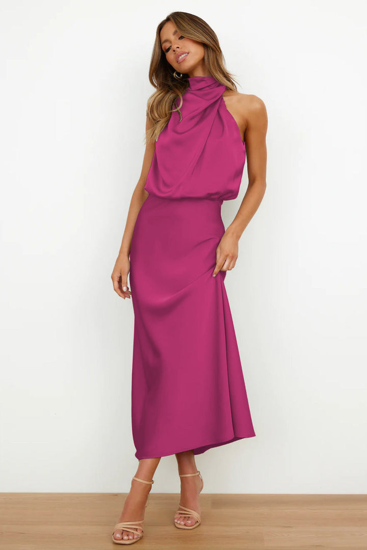 Lina™ - Elegant Satin Evening Dress