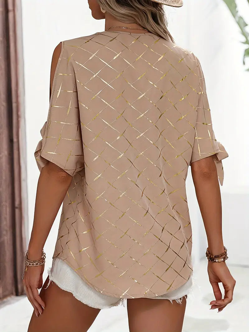 Irie - Elegante und bequeme Beige Freizeitbluse für Frauen
