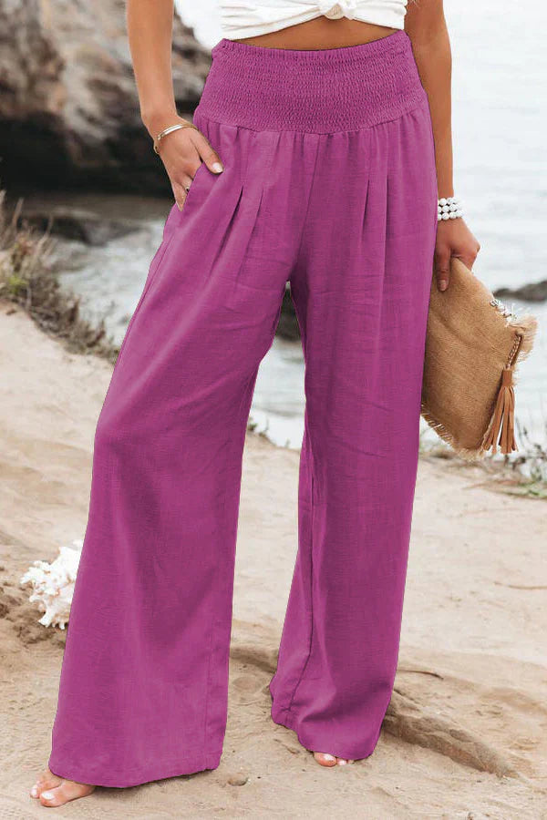 Elegant cotton and linen pants by Alexandra
