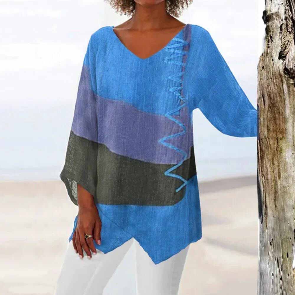 ELADIE - Chemise élégante tricolore pour un look raffiné