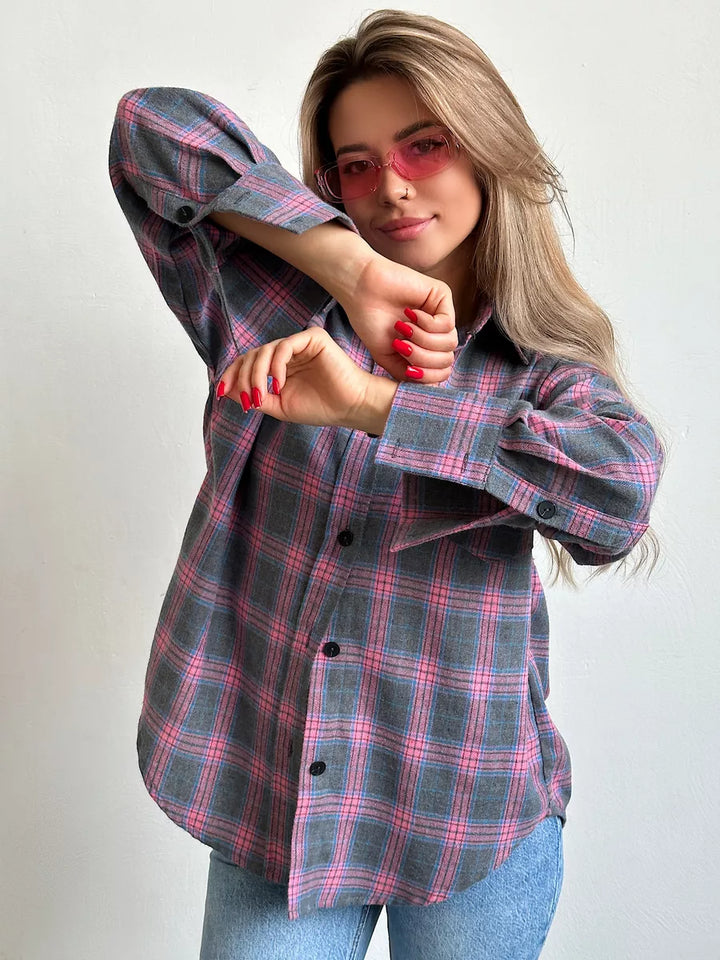 Carrie | Chemise en flanelle à carreaux élégante pour un look raffiné