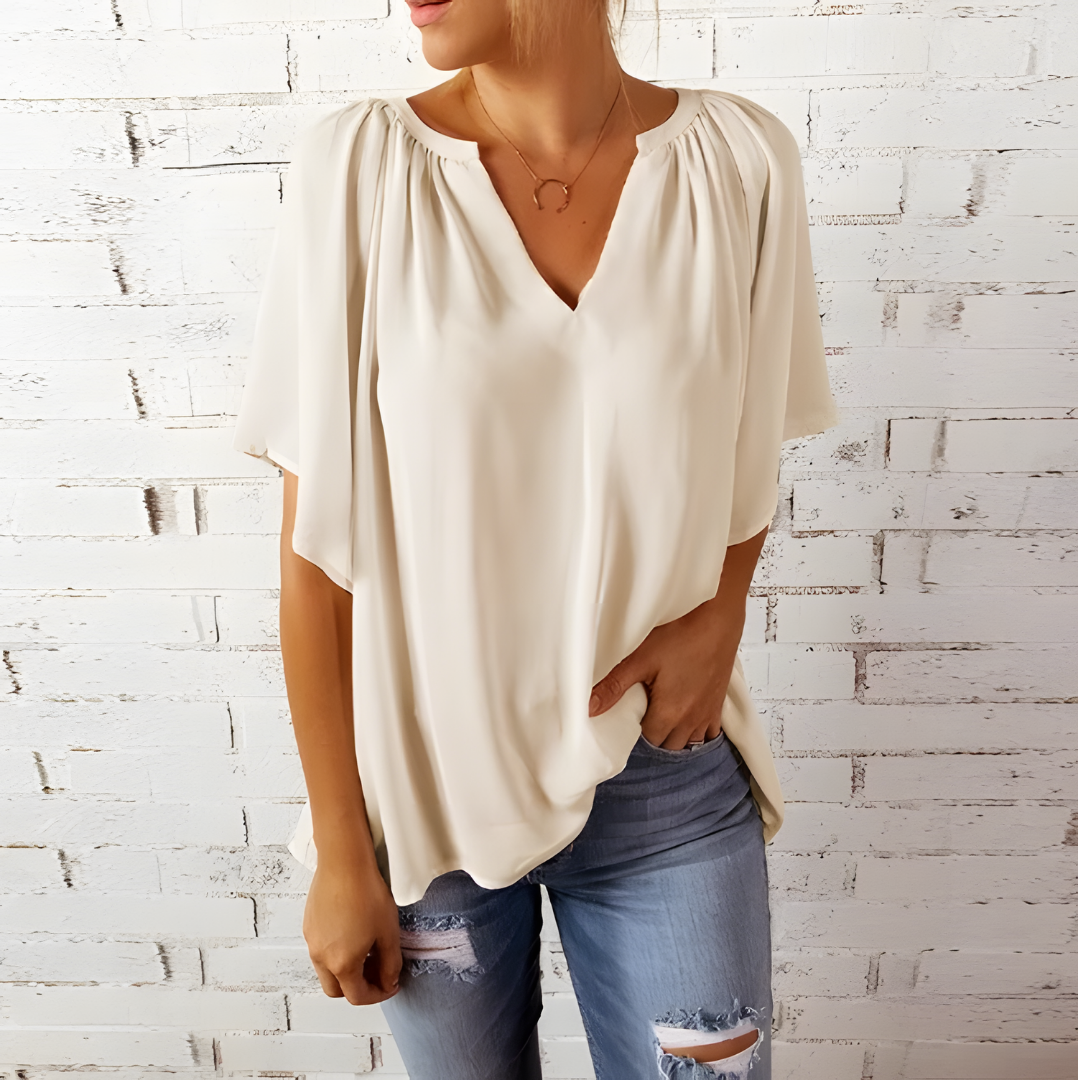 Heidi - Stylish and elegant V-neck blouse for summer for women