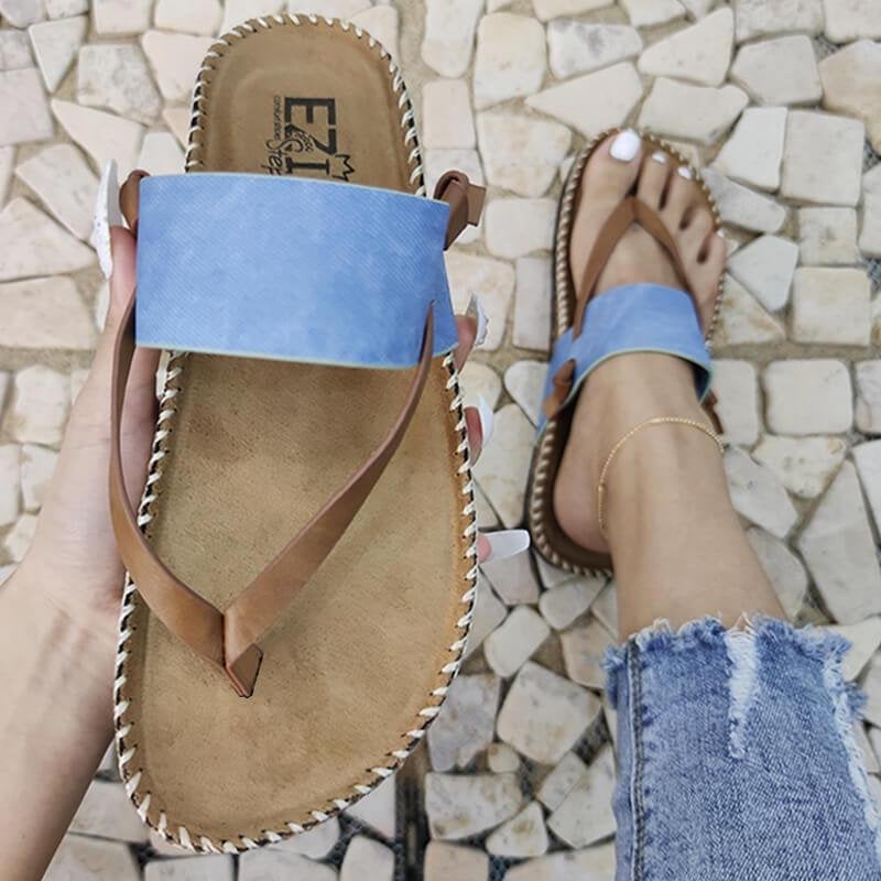 Isa - Elegant and comfortable blue toe sandals for women