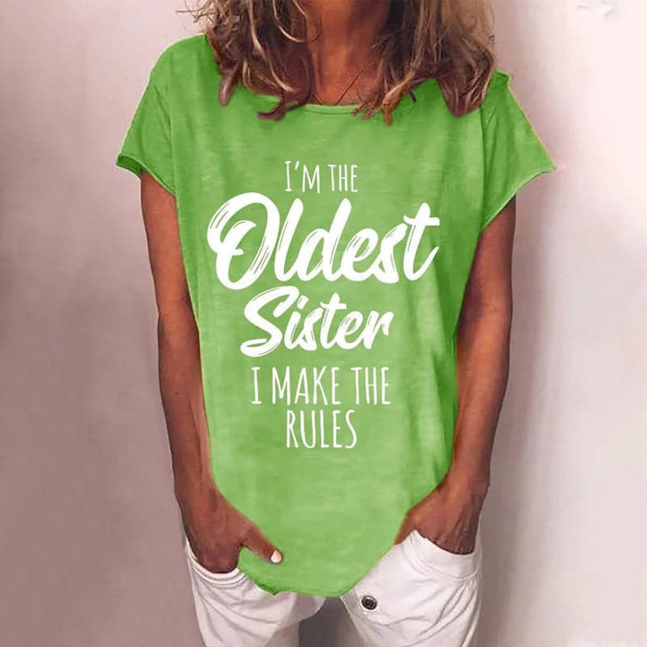Myra - T-shirt d'été stylé et confortable avec imprimé unique pour femmes