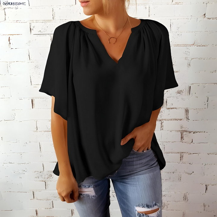 Heidi - Stylish and elegant V-neck blouse for summer for women