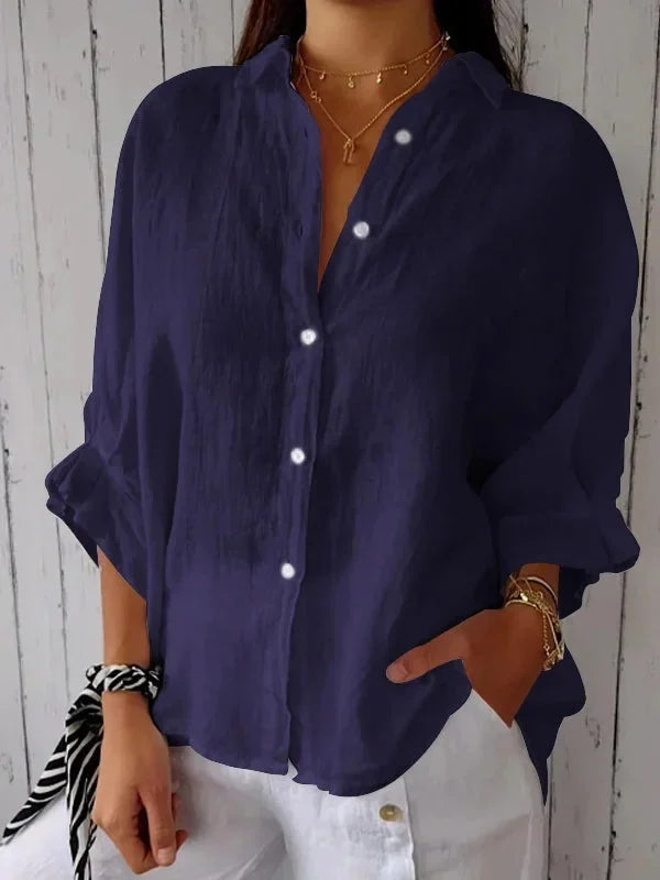 Lena - Elegant and comfortable feminine summer shirt for a refreshing look