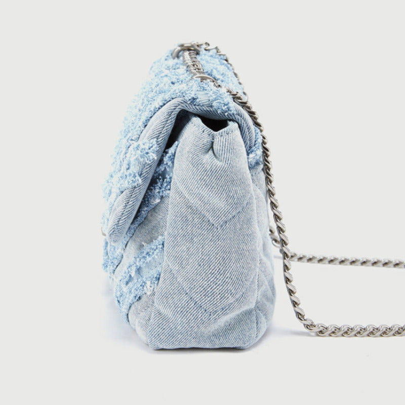 Macy - Elegant Light Blue Denim Shoulder Bag for Women