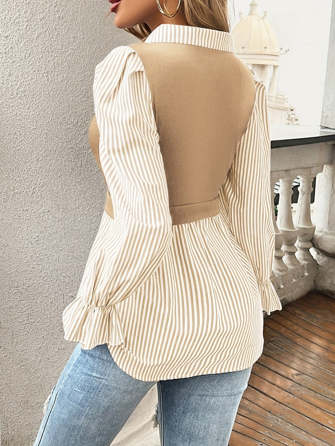 Olivia - Elegante gestreifte Bluse für Frauen in stilvoller Frühjahrs- und Herbstmode
