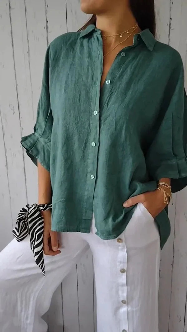Lena - Elegant and comfortable feminine summer shirt for a refreshing look