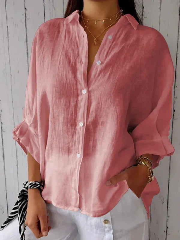 Lena - Elegant and comfortable feminine summer shirt for a refreshing look