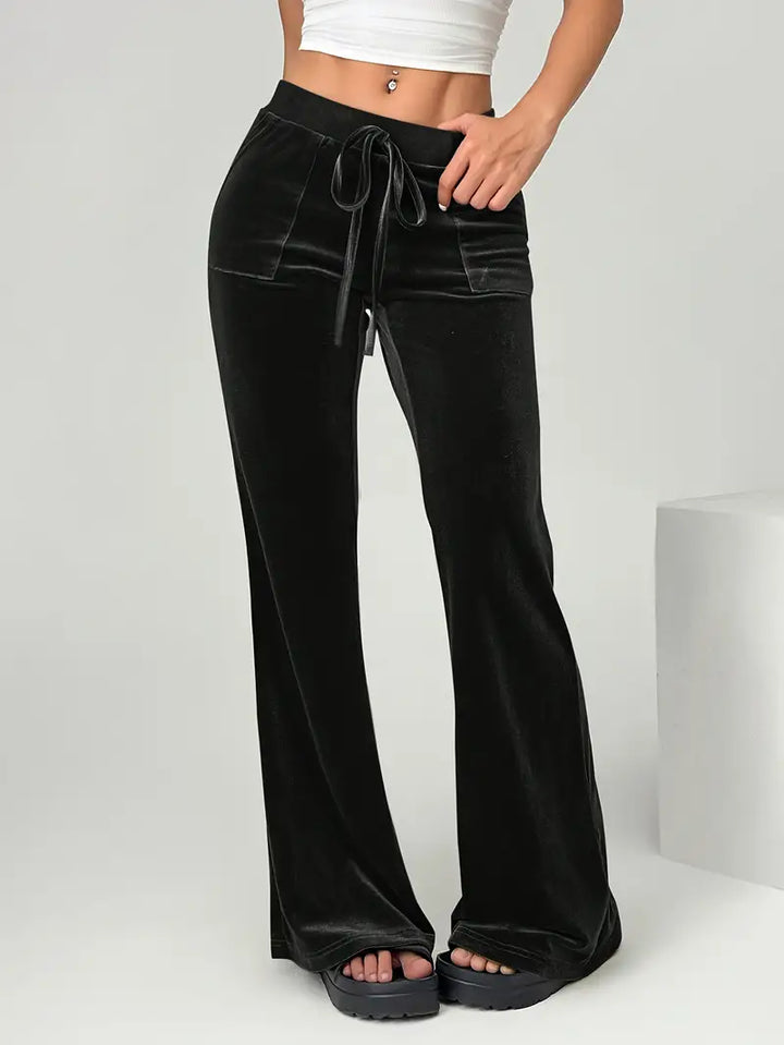Agatha - Pantalon large en velours luxueux pour femmes