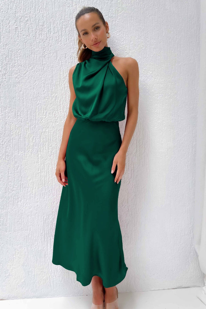 Lina™ - Elegant Satin Evening Dress