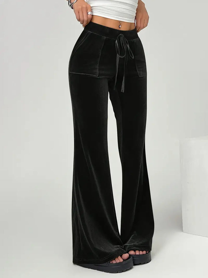 Agatha - Pantalon large en velours luxueux pour femmes