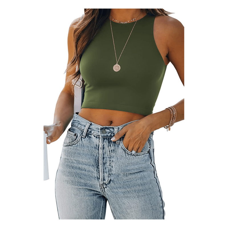 Emily - Stilvolles und verführerisches Neckholder-Crop-Top für Frauen