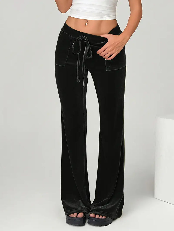 Agatha - Pantalon large en velours luxueux pour femmes