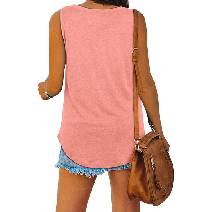 Michelle - Elegant Jersey Tank Top with V-Neck for Women