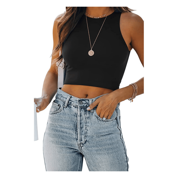 Emily - Stilvolles und verführerisches Neckholder-Crop-Top für Frauen