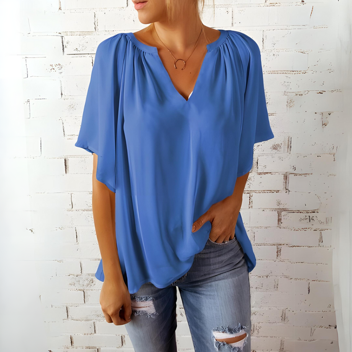 Heidi - Stylish and elegant V-neck blouse for summer for women