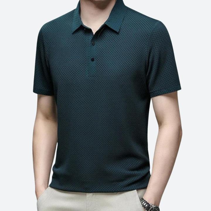 Stylish textured luxury polo shirt for men - Anton