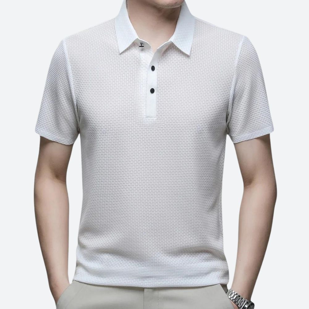 Stylish textured luxury polo shirt for men - Anton