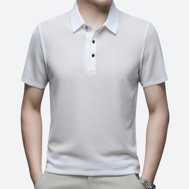 Stylish textured luxury polo shirt for men - Anton