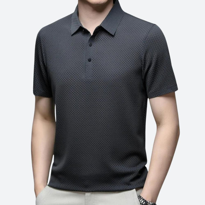 Stylish textured luxury polo shirt for men - Anton