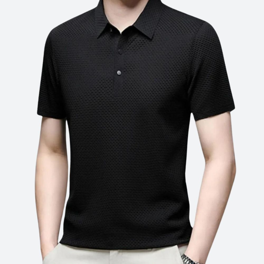 Stylish textured luxury polo shirt for men - Anton