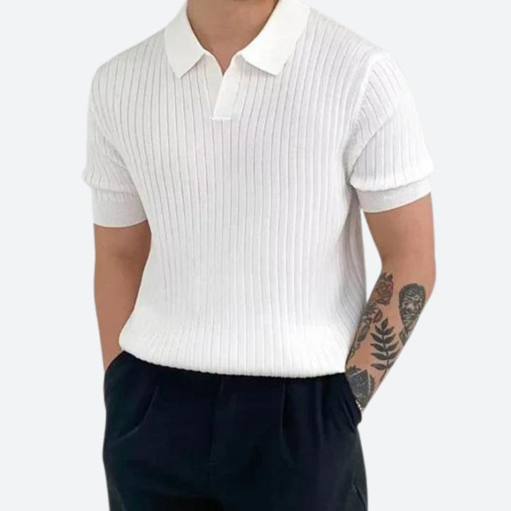 Polo élégant en coton côtelé - Asgard Elegance