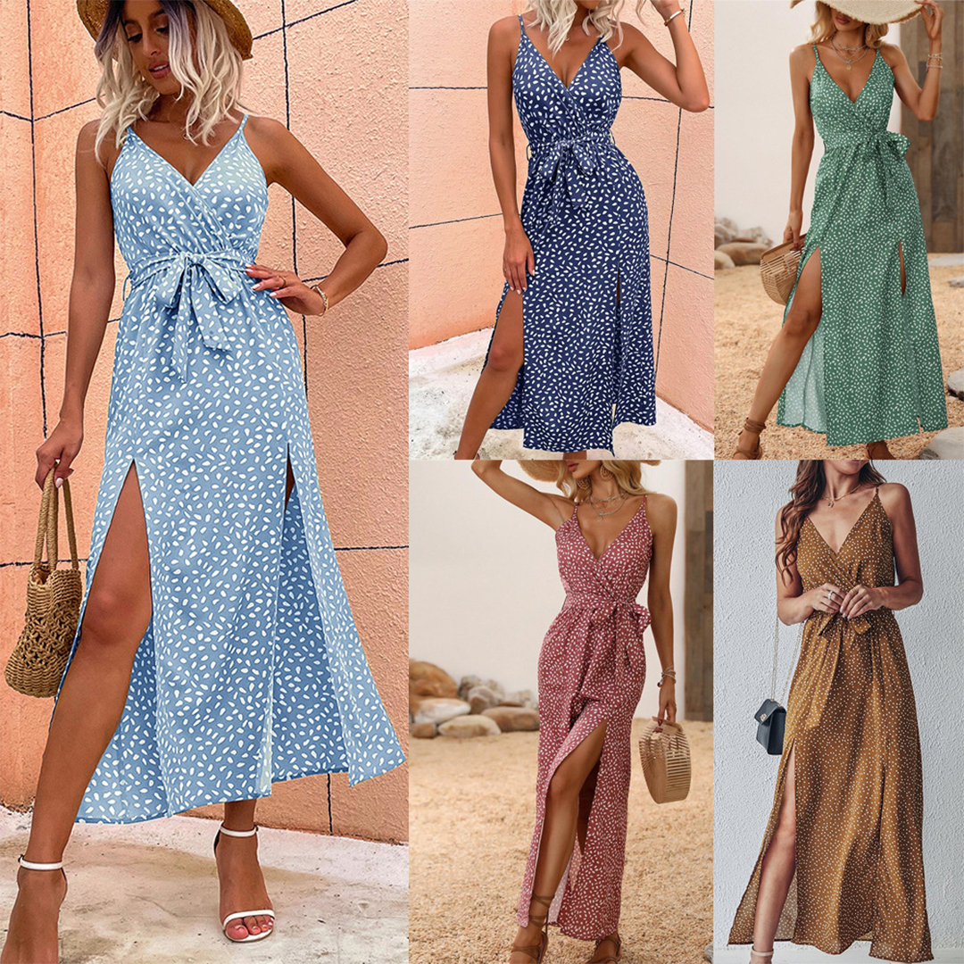 EIRINI - Elegant maxi dress with a seductive slit