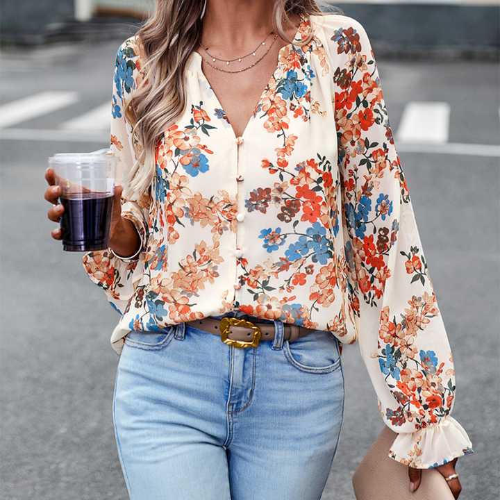 Mabel - Elegante und bequeme Sommerbluse mit Blumenmuster für Damen